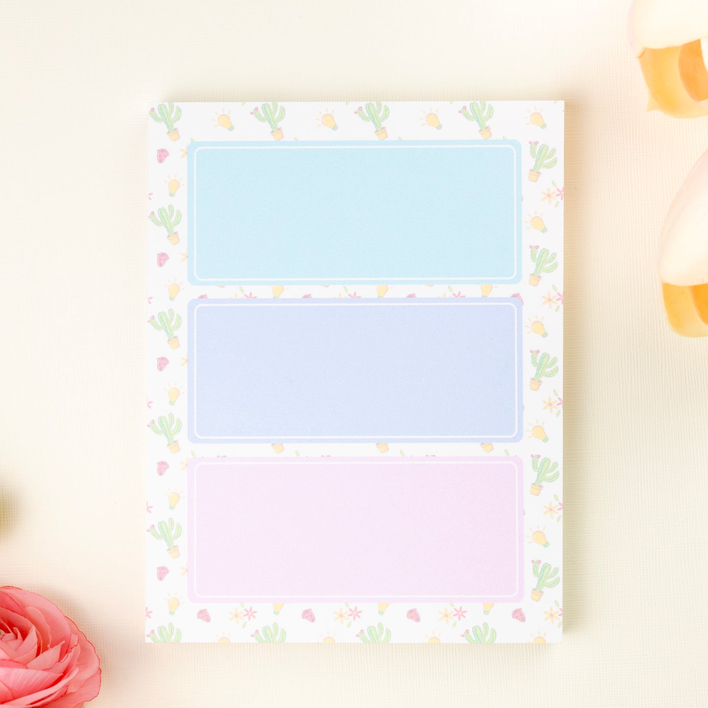 Pastel Cactus Notepad 4" x 5.5"