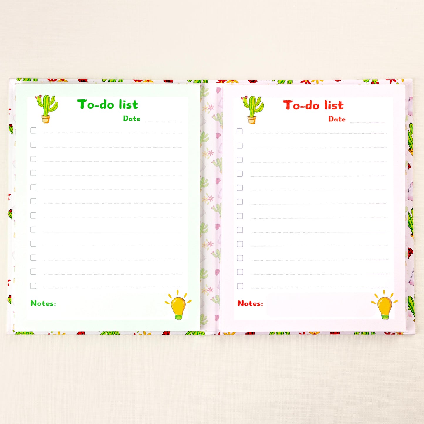 Cactus-themed notepad set of two