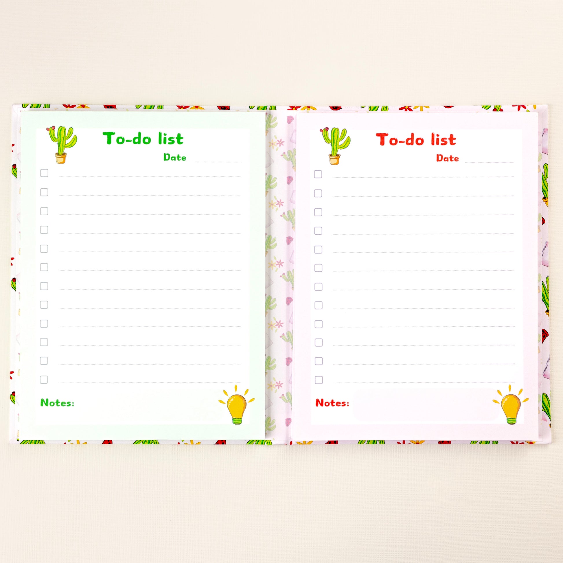 Cactus-themed notepad set of two